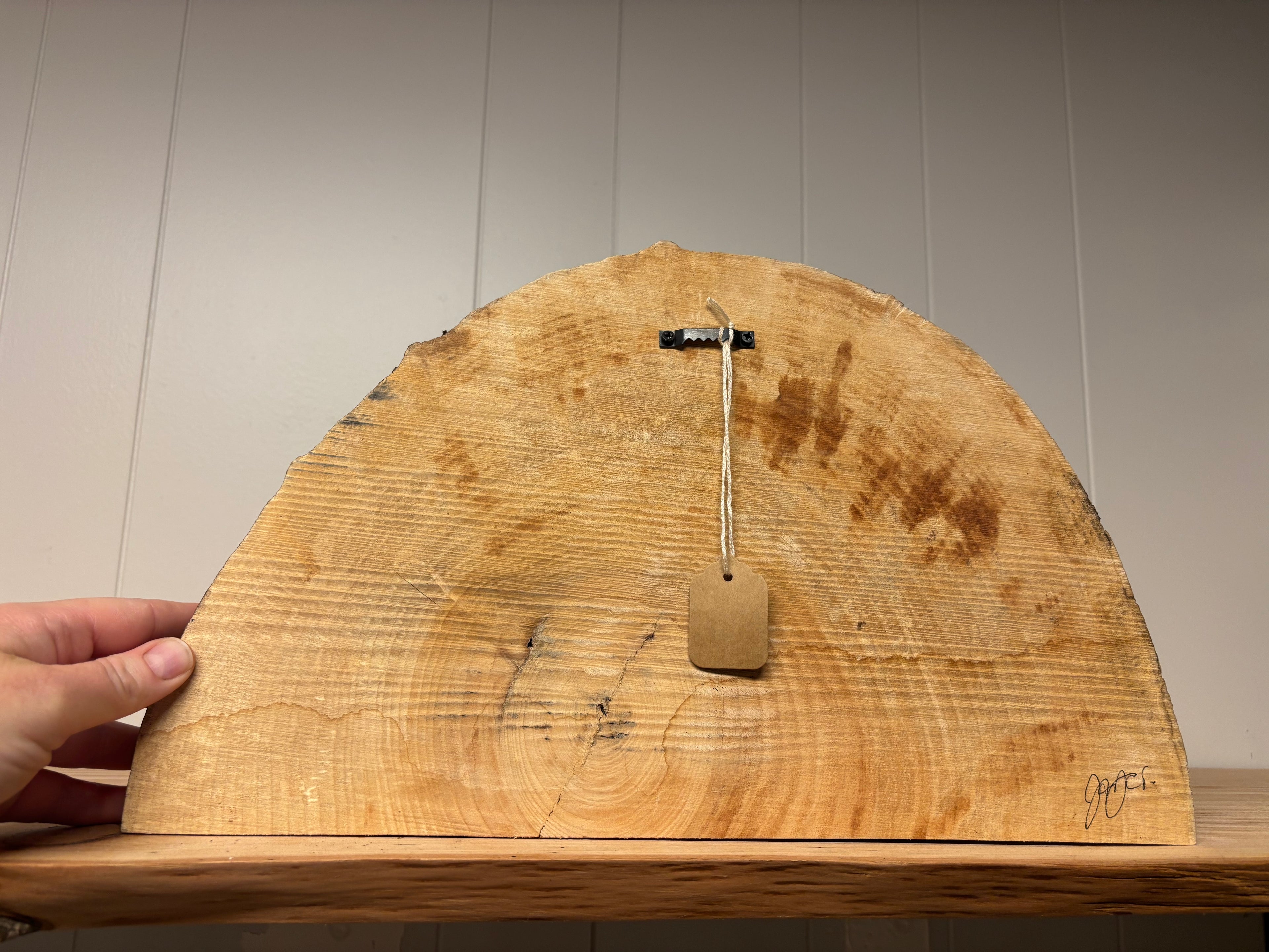 Wood burned Maple Cookie live edge