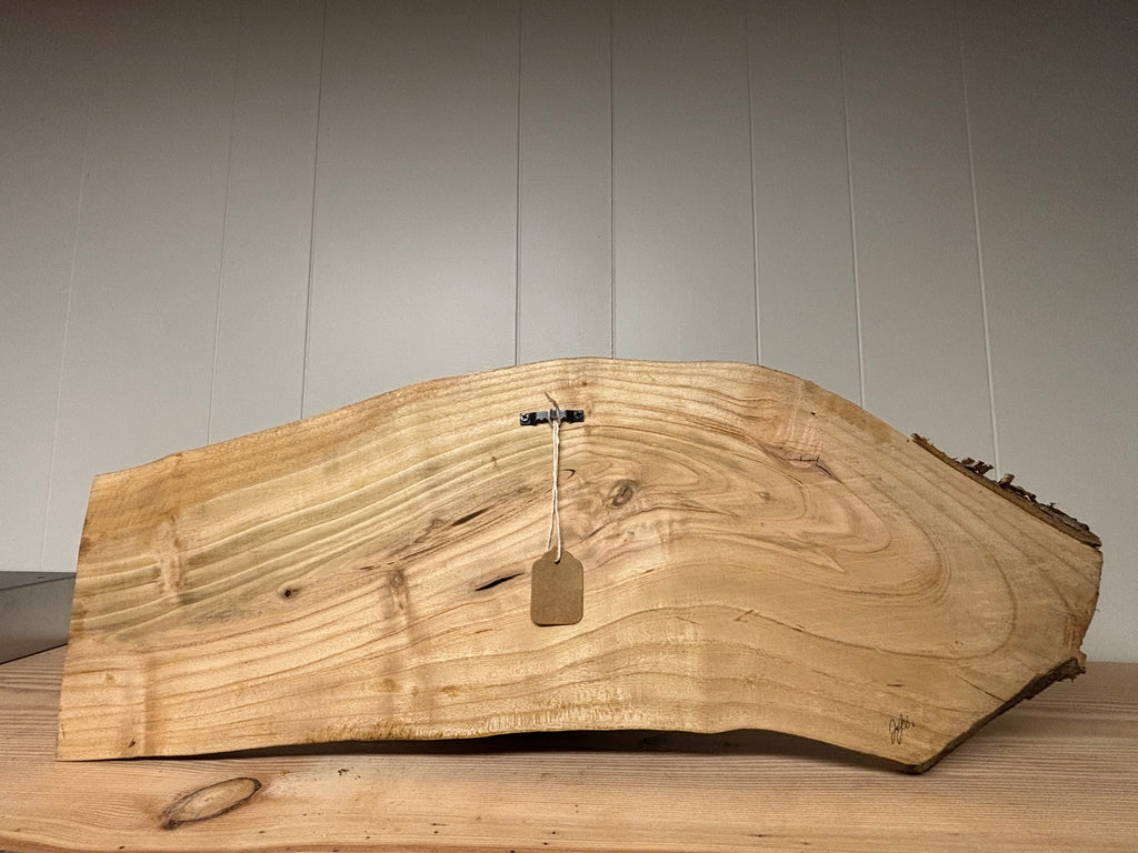 Wood burned Maple Slab live edge Artwork