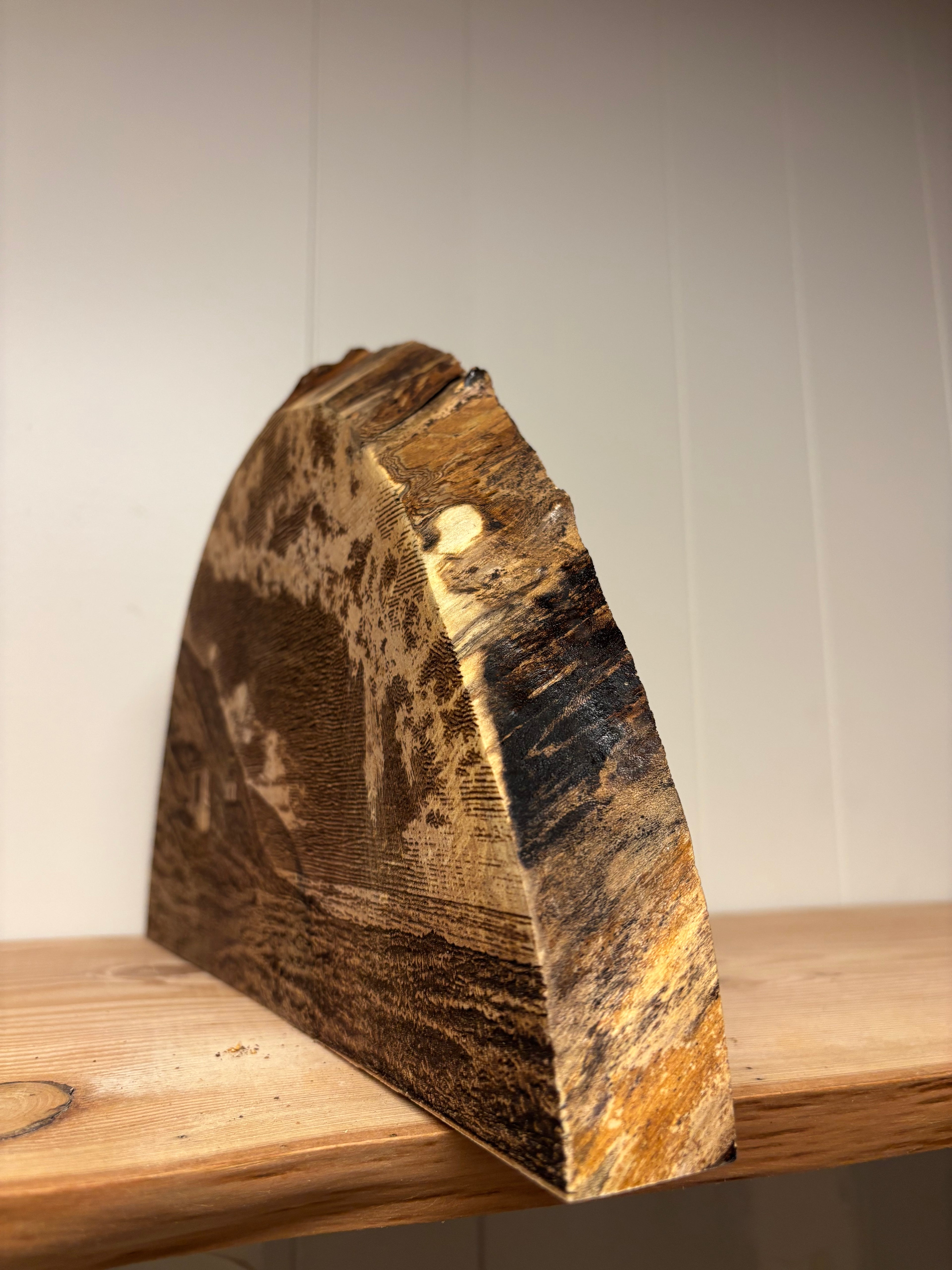 Wood burned Maple Cookie live edge