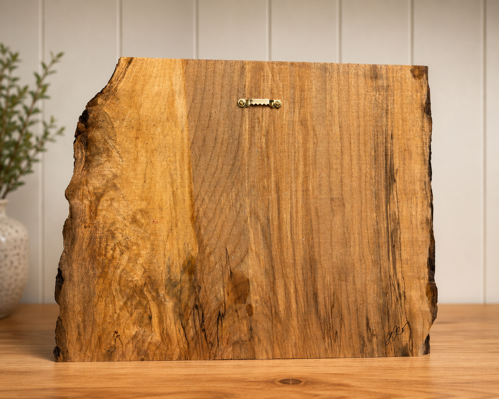 Wood burned Spalted  Maple  live-edge Art
