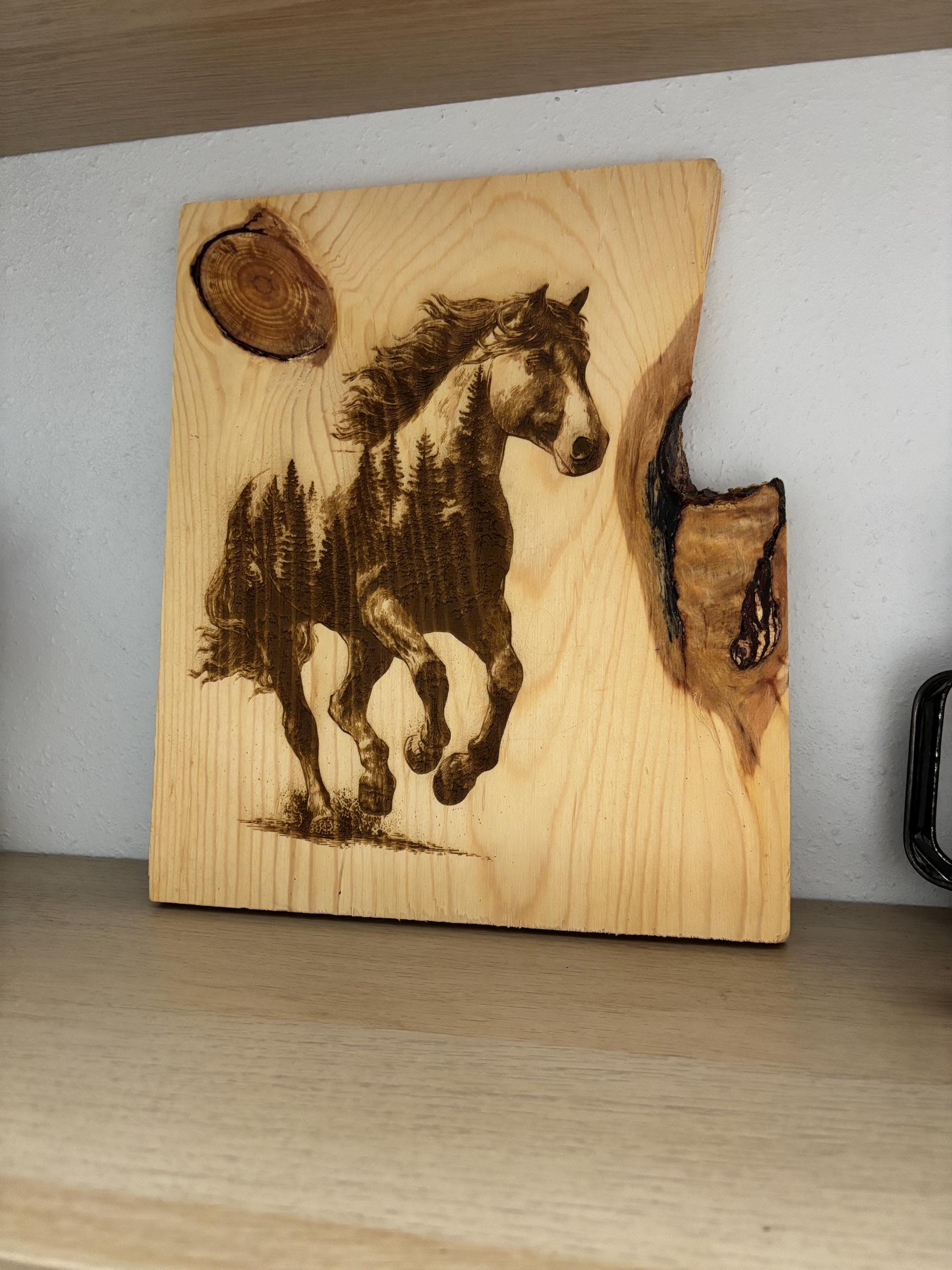 Running  Horse live edge art