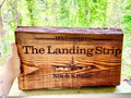 Wood burned House Signs on Live Edge